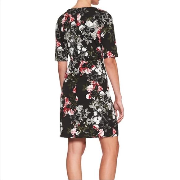 Banana Republic Womens 10 Half Sleeve Floral Print Dress - Picture 2 of 11